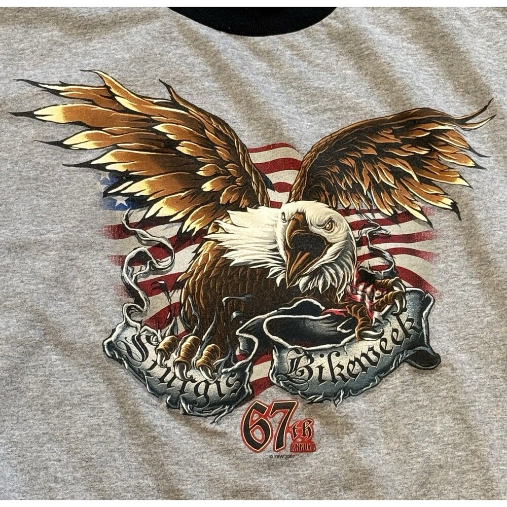 Sturgis 67th Annual Bike Week Shirt Men’s Large Front Back Graphic 2007 Eagle